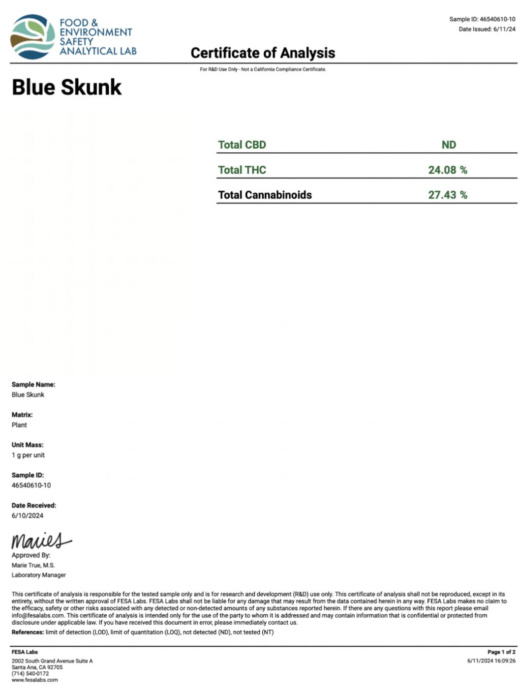 Blue Skunk - THCA Flower - BackWoodz
