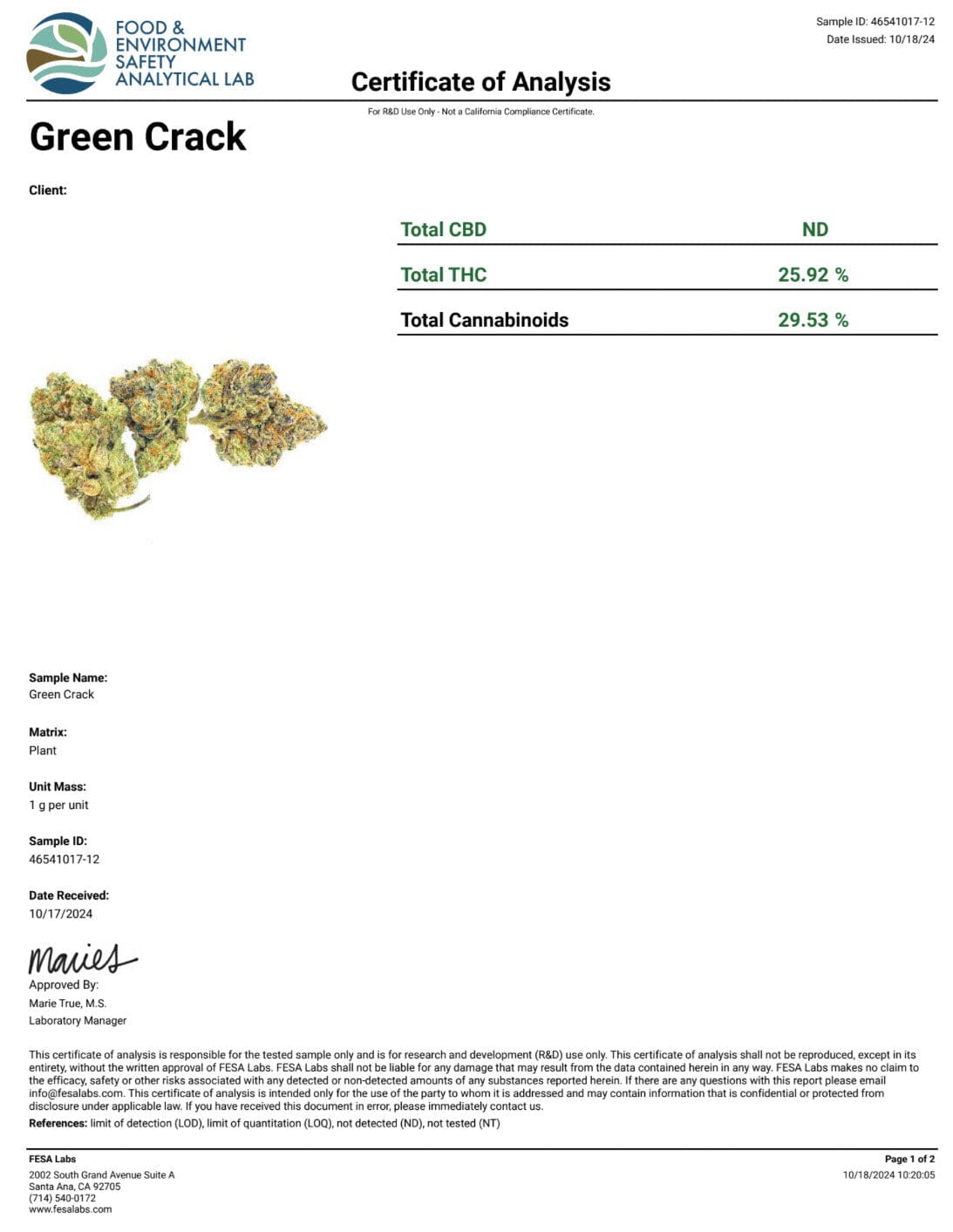 Green Crack - THCA Flower - BackWoodz